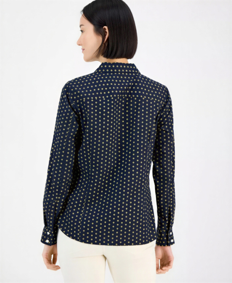Женская рубашка Tommy Hilfiger с принтом 1159858572 (Синий L)
