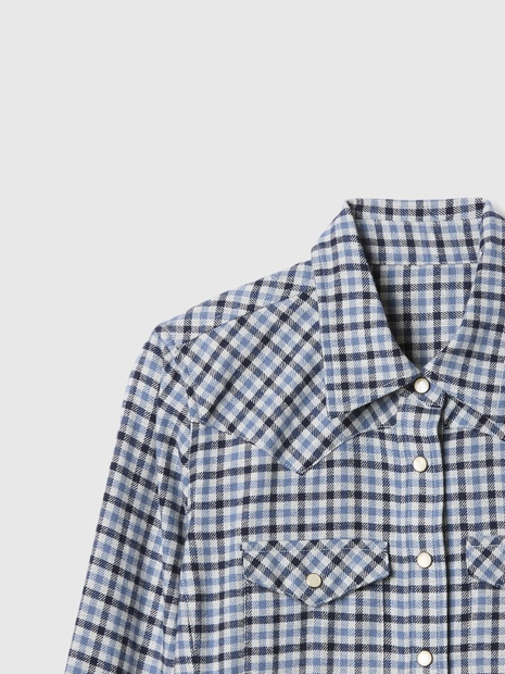 Жіноча сорочка GAP в клітинку 1159858842 (Блакитний M)