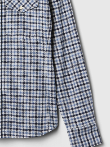 Жіноча сорочка GAP в клітинку 1159858842 (Блакитний M)