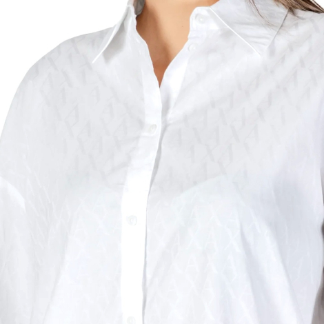Женская рубашка свободного кроя Armani Exchange 1159858980 (Белый S)