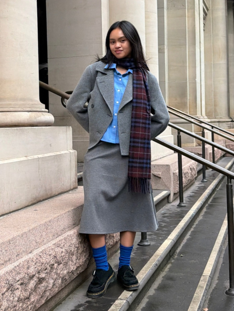 Укороченная рубашка UNIQLO 1159859678 (Синий XL)