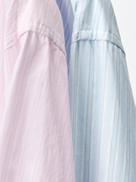 Рубашка оверсайз Uniqlo в полоску 1159860578 (Голубой M)