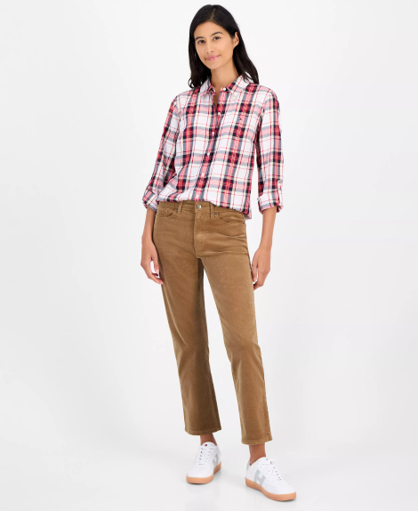 Женская рубашка Tommy Hilfiger с клетчатым принтом 1159862236 (Разные цвета XL)