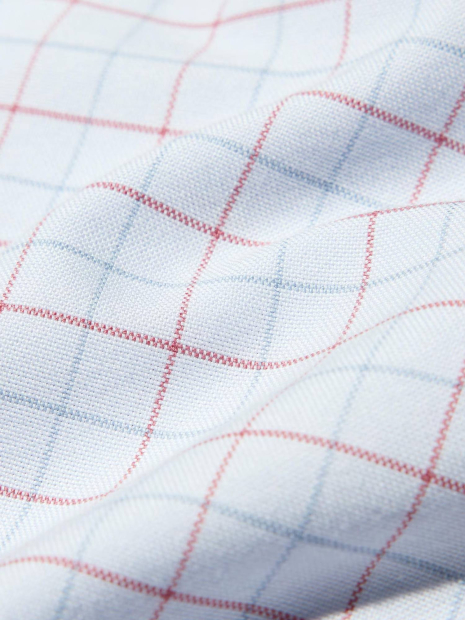 Укороченная рубашка свободного кроя JW ANDERSON UNIQLO в клетку 1159862424 (Голубой S)