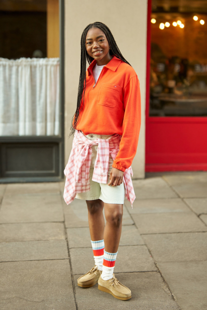 Укороченная рубашка свободного кроя JW ANDERSON UNIQLO в клетку 1159862428 (Розовый S)