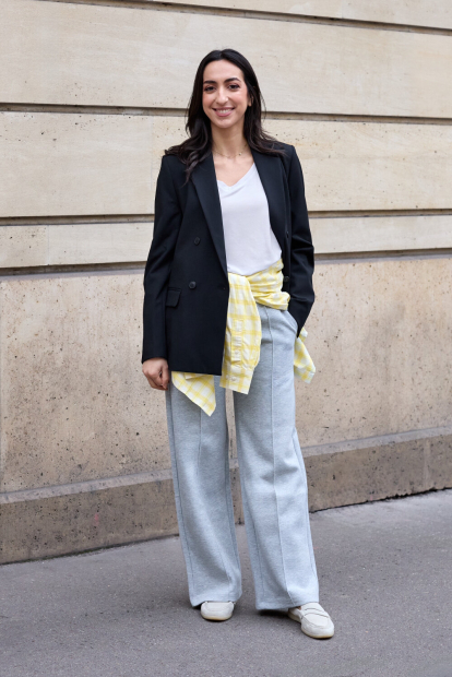 Укороченная рубашка свободного кроя JW ANDERSON UNIQLO в клетку 1159862429 (Желтый S)