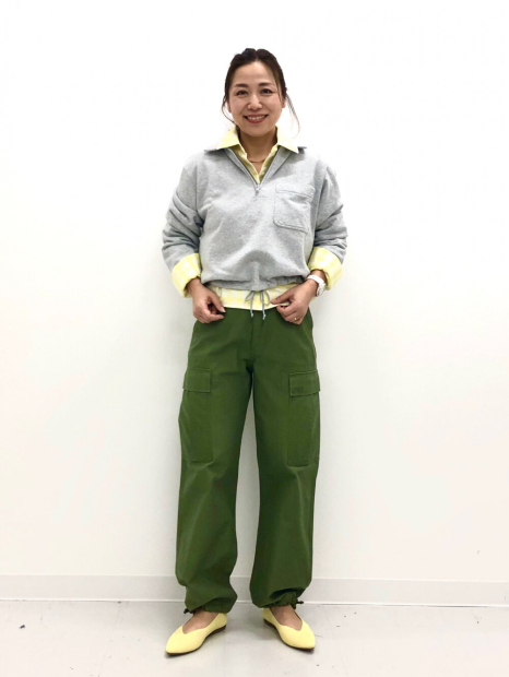 Укороченная рубашка свободного кроя JW ANDERSON UNIQLO в клетку 1159862429 (Желтый S)