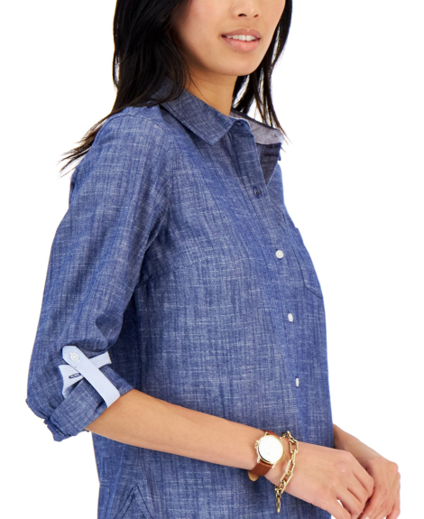 Женская рубашка Tommy Hilfiger 1159864182 (Синий XS)