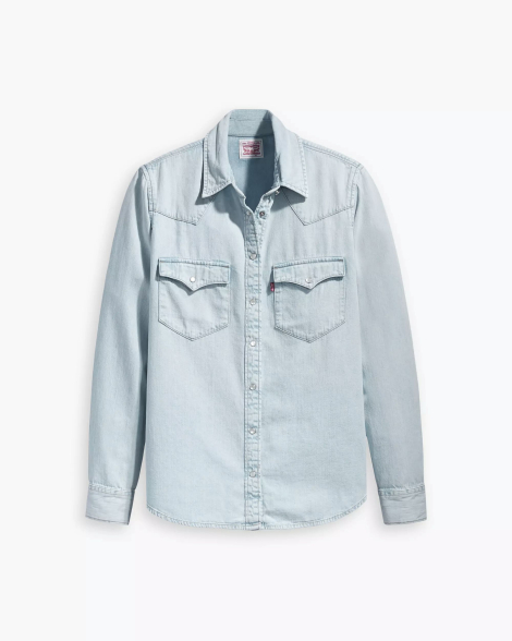 Женская джинсовая рубашка Levi's 1159864332 (Голубой XXL)