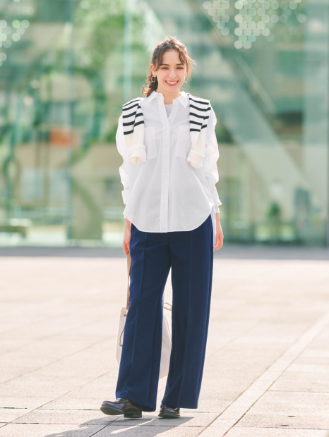 Рубашка оверсайз Uniqlo 1159864379 (Белый M)