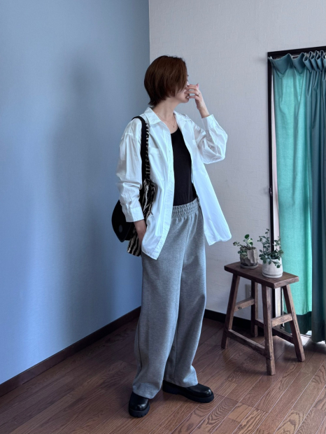 Рубашка оверсайз Uniqlo 1159864379 (Белый M)