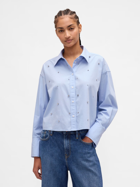 Жіноча сорочка GAP 1160272545 (Блакитний XL)