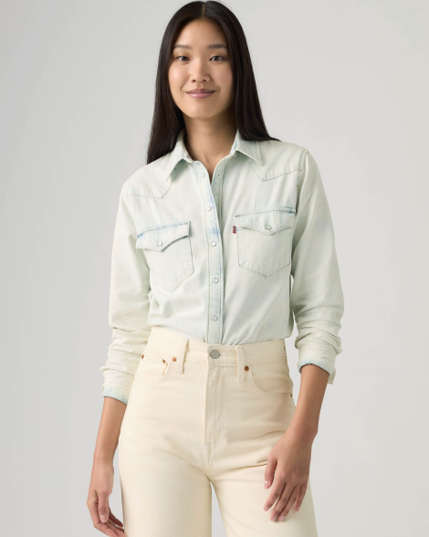Женская джинсовая рубашка Levi's 1160291607 (Голубой S)