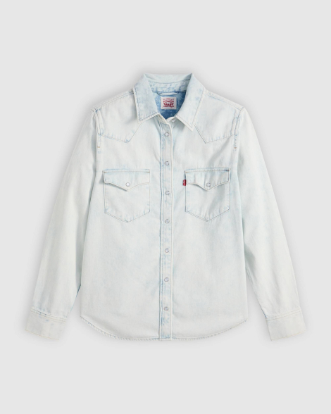 Женская джинсовая рубашка Levi's 1160289527 (Голубой XL)