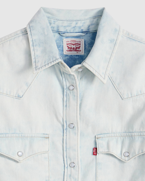Женская джинсовая рубашка Levi's 1160289527 (Голубой XL)