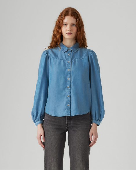 Женская джинсовая рубашка Levi's 1160455322 (Синий M)