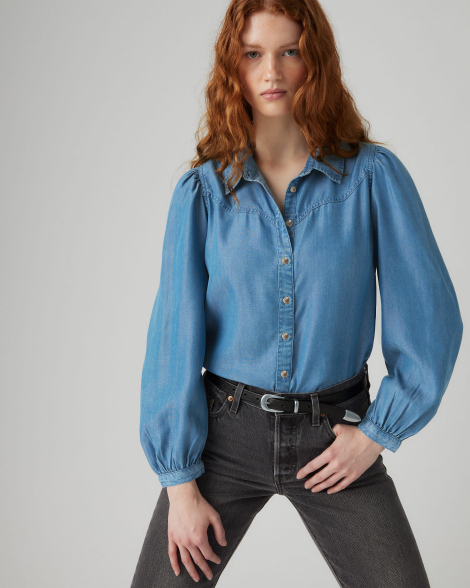 Женская джинсовая рубашка Levi's 1160455322 (Синий M)