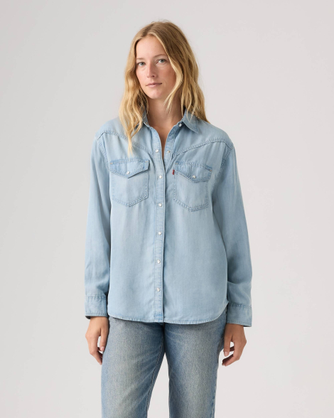 Жіноча джинсова сорочка Levi's 1161332936 (Блакитний M)