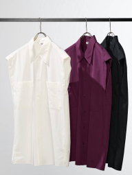Женская легкая рубашка Uniqlo без рукавов 1159839838 (Молочный S)