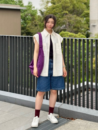 Жіноча легка сорочка Uniqlo без рукавів 1159839838 (Молочний S)