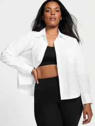 Женская укороченная рубашка VSX Victoria’s Secret 1159840199 (Белый L)