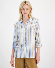 Женская рубашка Tommy Hilfiger в полоску 1159841180 (Разные цвета XL)