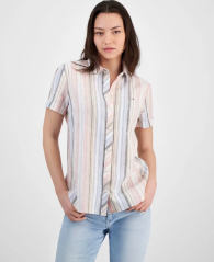 Женская рубашка Tommy Hilfiger с коротким рукавом 1159841209 (Разные цвета L)