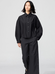 Легка сорочка UNIQLO на ґудзиках 1159841609 (Чорний S)