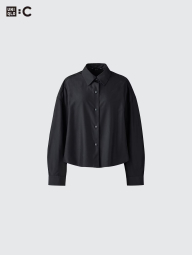 Легка сорочка UNIQLO на ґудзиках 1159841609 (Чорний S)