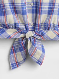 Женская рубашка в клетку Gap 1159846203 (Синий/Красный XL)
