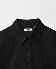 Жіноча бавовняна сорочка Uniqlo 1159850489 (Чорний S)