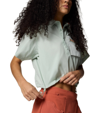 Женская рубашка с коротким рукавом Columbia с защитой UPF 50 1159852089 (Зеленый L)