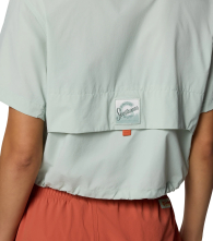 Женская рубашка с коротким рукавом Columbia с защитой UPF 50 1159852089 (Зеленый L)