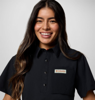 Жіноча сорочка з коротким рукавом Columbia із захистом UPF 50 1159852267 (Чорний XL)