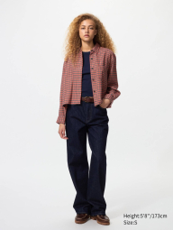 Фланелевая рубашка Uniqlo в клетку 1159852503 (Красный XXL)