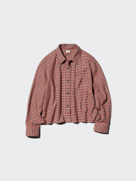 Фланелевая рубашка Uniqlo в клетку 1159852503 (Красный XXL)