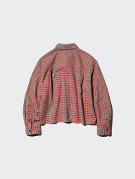 Фланелевая рубашка Uniqlo в клетку 1159852503 (Красный XXL)