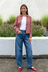 Фланелевая рубашка Uniqlo в клетку 1159852503 (Красный XXL)