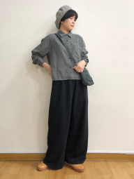 Фланелевая рубашка Uniqlo в клетку 1159852505 (Зеленый XXL)