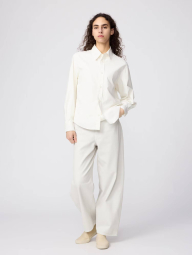 Хлопковая рубашка UNIQLO 1159852517 (Молочный XL)