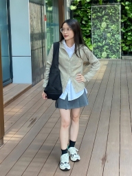 Хлопковая рубашка UNIQLO 1159852517 (Молочный XL)