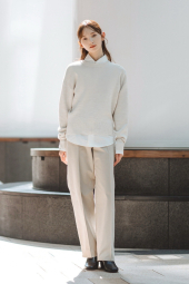 Хлопковая рубашка UNIQLO 1159852517 (Молочный XL)