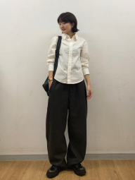 Хлопковая рубашка UNIQLO 1159852517 (Молочный XL)