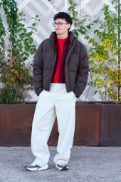 Фланелевая рубашка Uniqlo в клетку 1159852572 (Красный S)