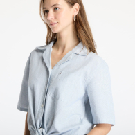 Женская легкая рубашка Tommy Hilfiger с завязками 1159852658 (Голубой L)