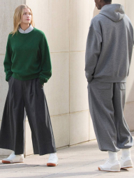 Хлопковая рубашка UNIQLO в полоску 1159853272 (Серый XL)