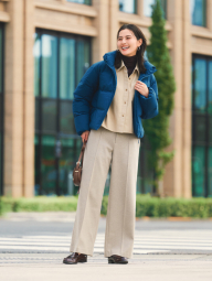 Фланелевая рубашка Uniqlo 1159854242 (Бежевый M)