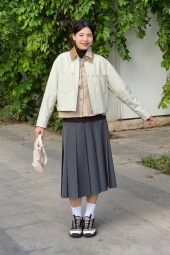 Фланелевая рубашка Uniqlo 1159854242 (Бежевый M)