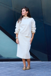 Фланелевая рубашка Uniqlo 1159854242 (Бежевый M)