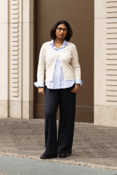 Рубашка Uniqlo в полоску 1159854261 (Голубой XXL)